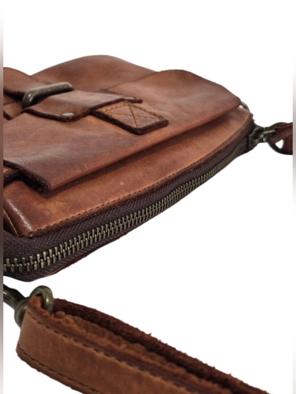 Harbour 2nd Luna Cognac Brown Leather Crossbody Bag - EUC - Picture 7 of 14